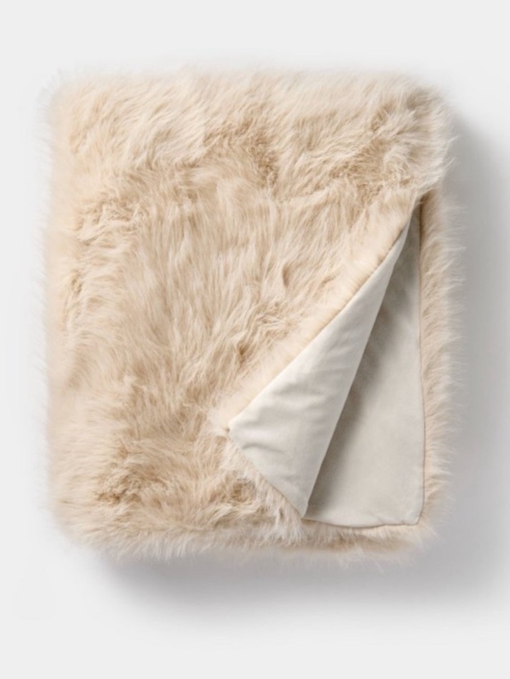 NEW Threshold Studio McGee Faux Fur Lash Throw Blanket